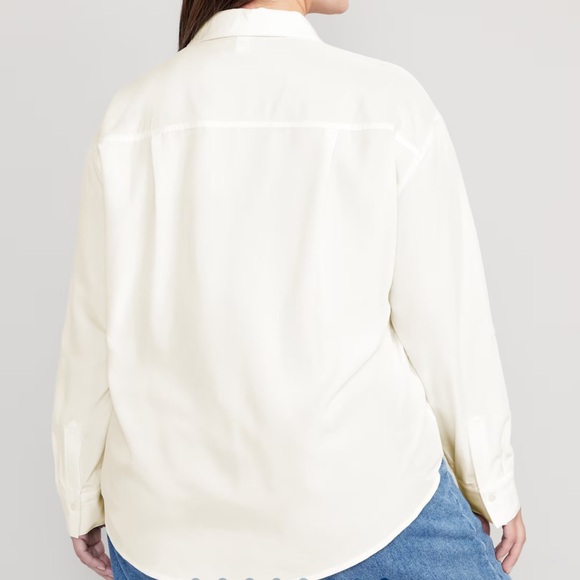 NWT OLD NAVY Button-Down Utility Shirt Color: Sea Salt - Picture 8 of 9